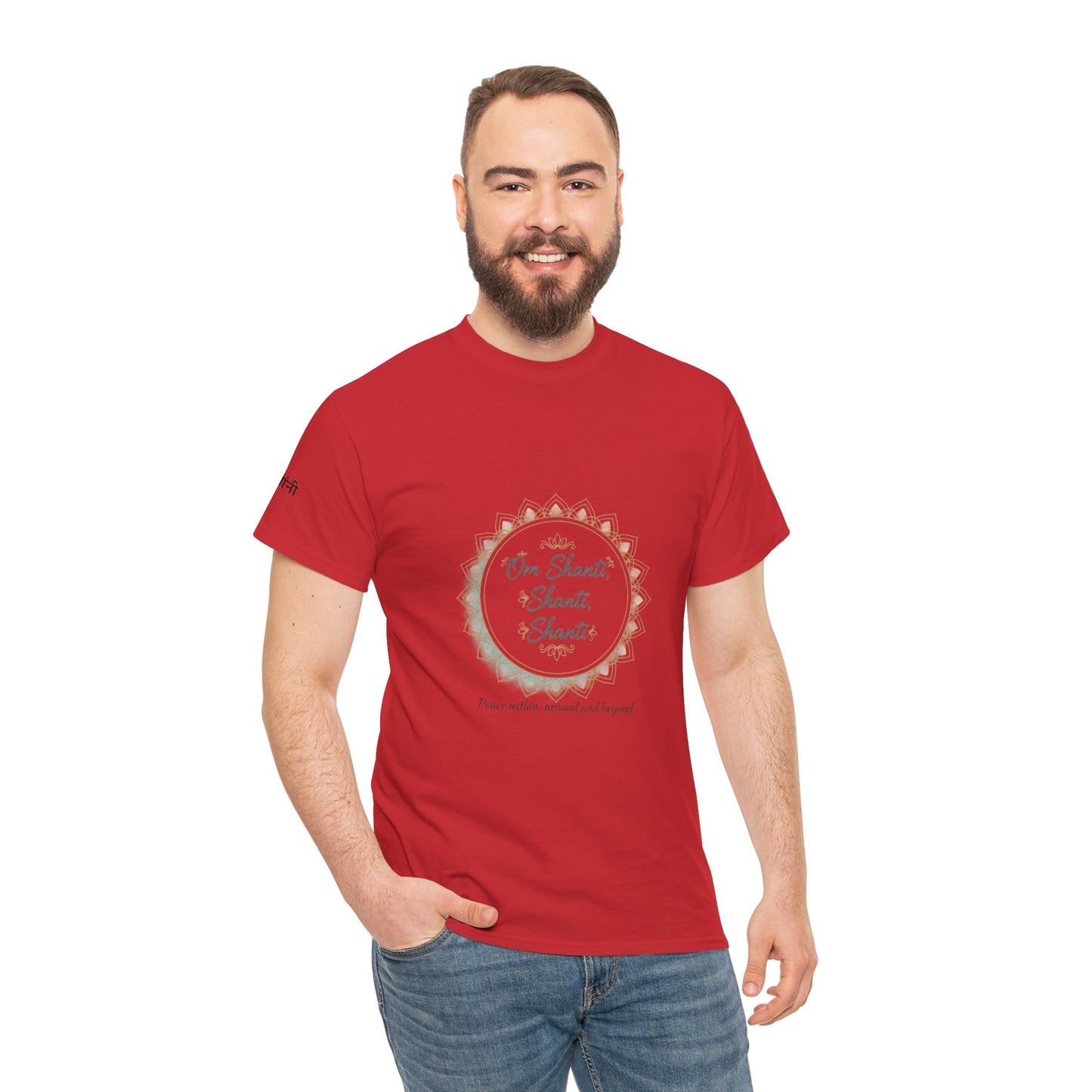 Chant Circle T‑Shirt – "Om Shanti, Shanti, Shanti" Peace Tee