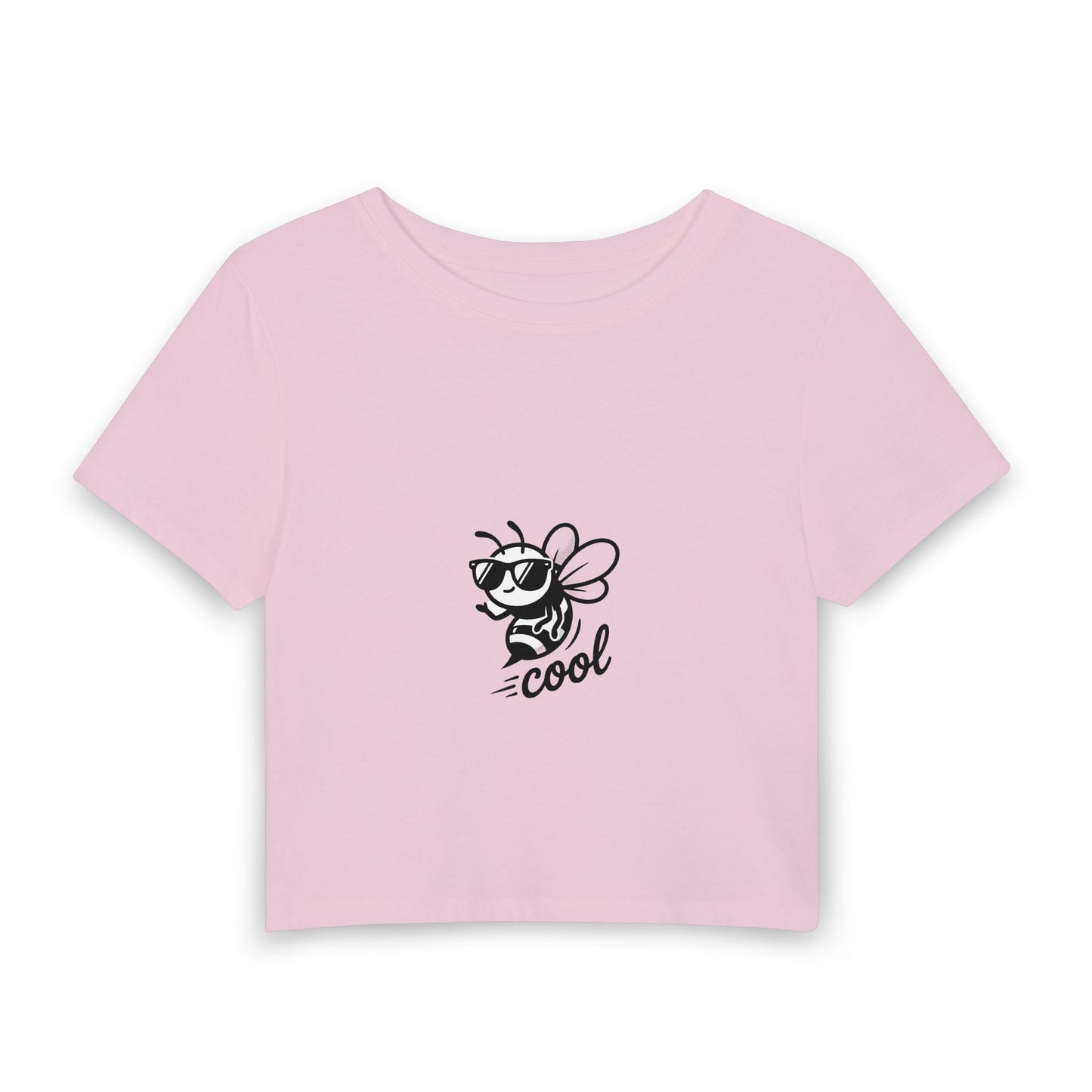 Cool Bee Crop Tee — Women's Graphic Baby T-Shirt