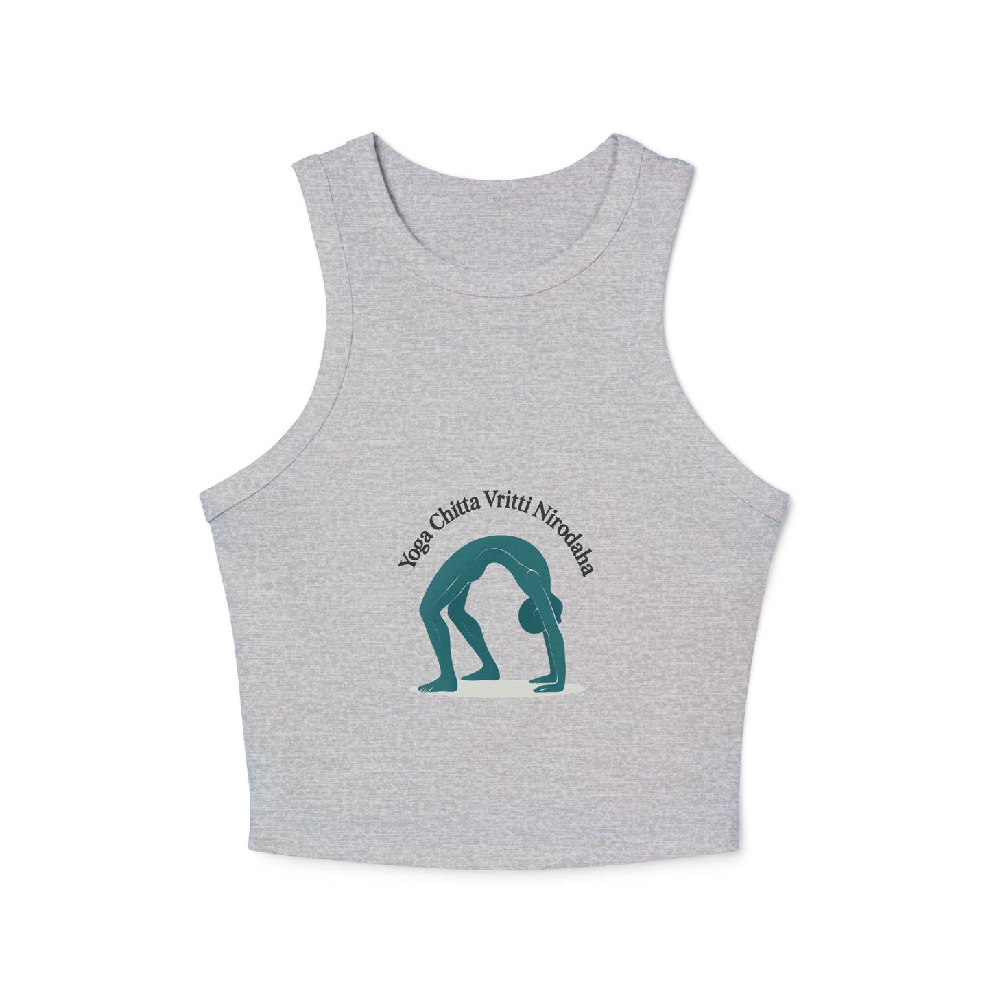 Yoga Tank Top — 'Yoga Is My Meditation' Racerback Crop with Back Quote