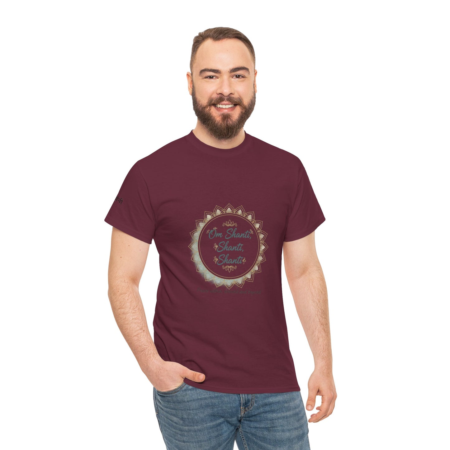 Chant Circle T‑Shirt – "Om Shanti, Shanti, Shanti" Peace Tee