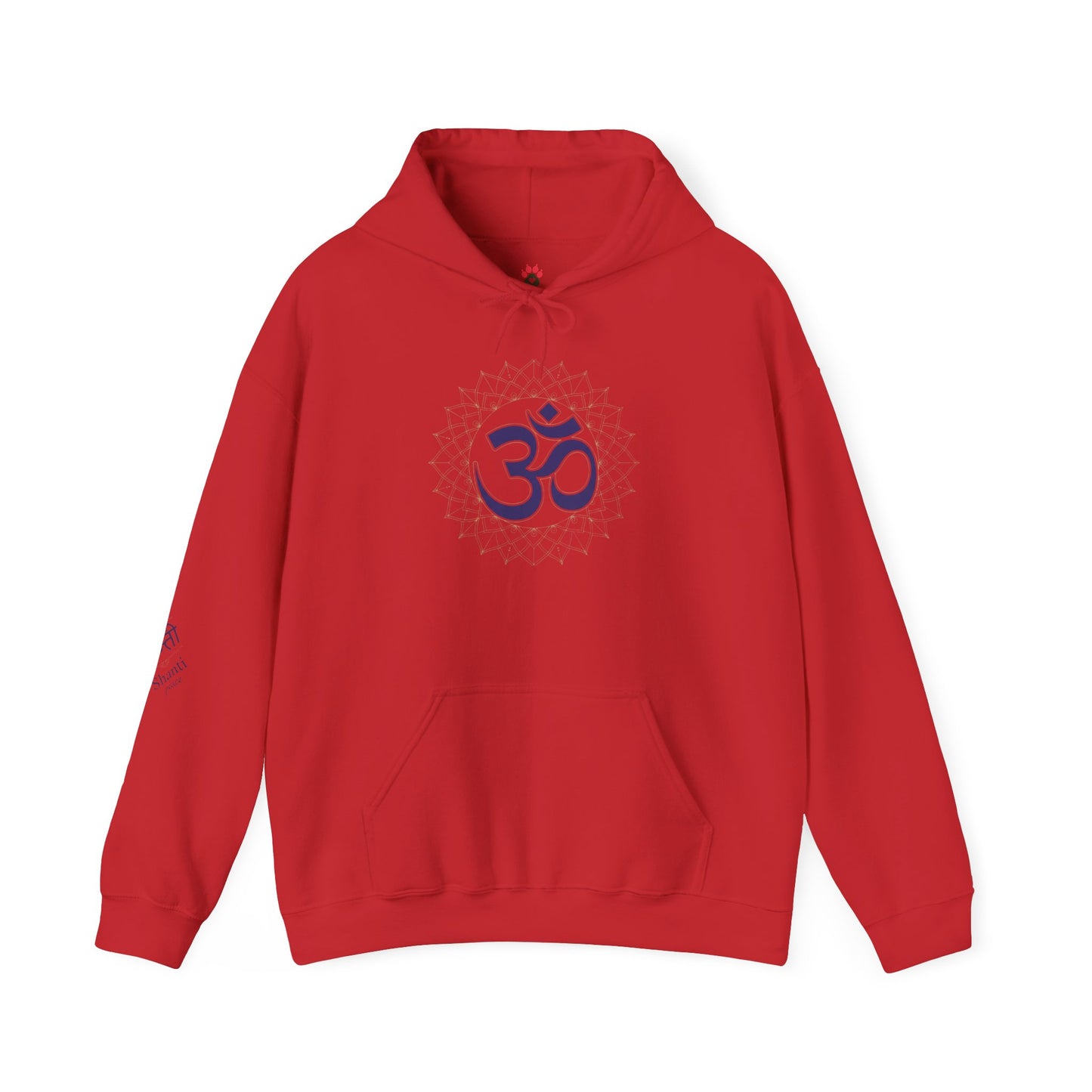OM Symbol Hoodie — Spiritual Yoga Hoodie with Sanskrit "Shanti" Sleeve Design