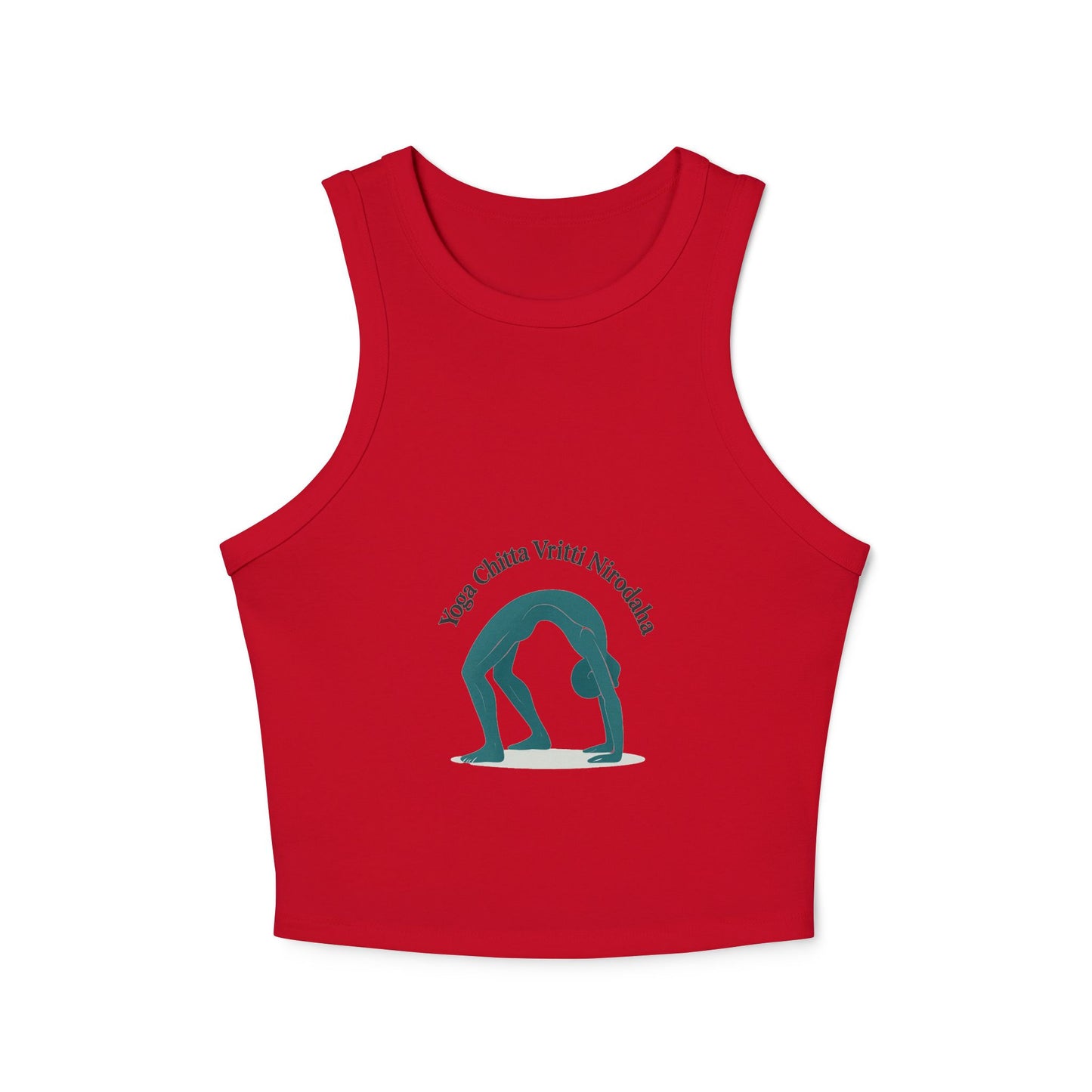 Yoga Tank Top — 'Yoga Is My Meditation' Racerback Crop with Back Quote
