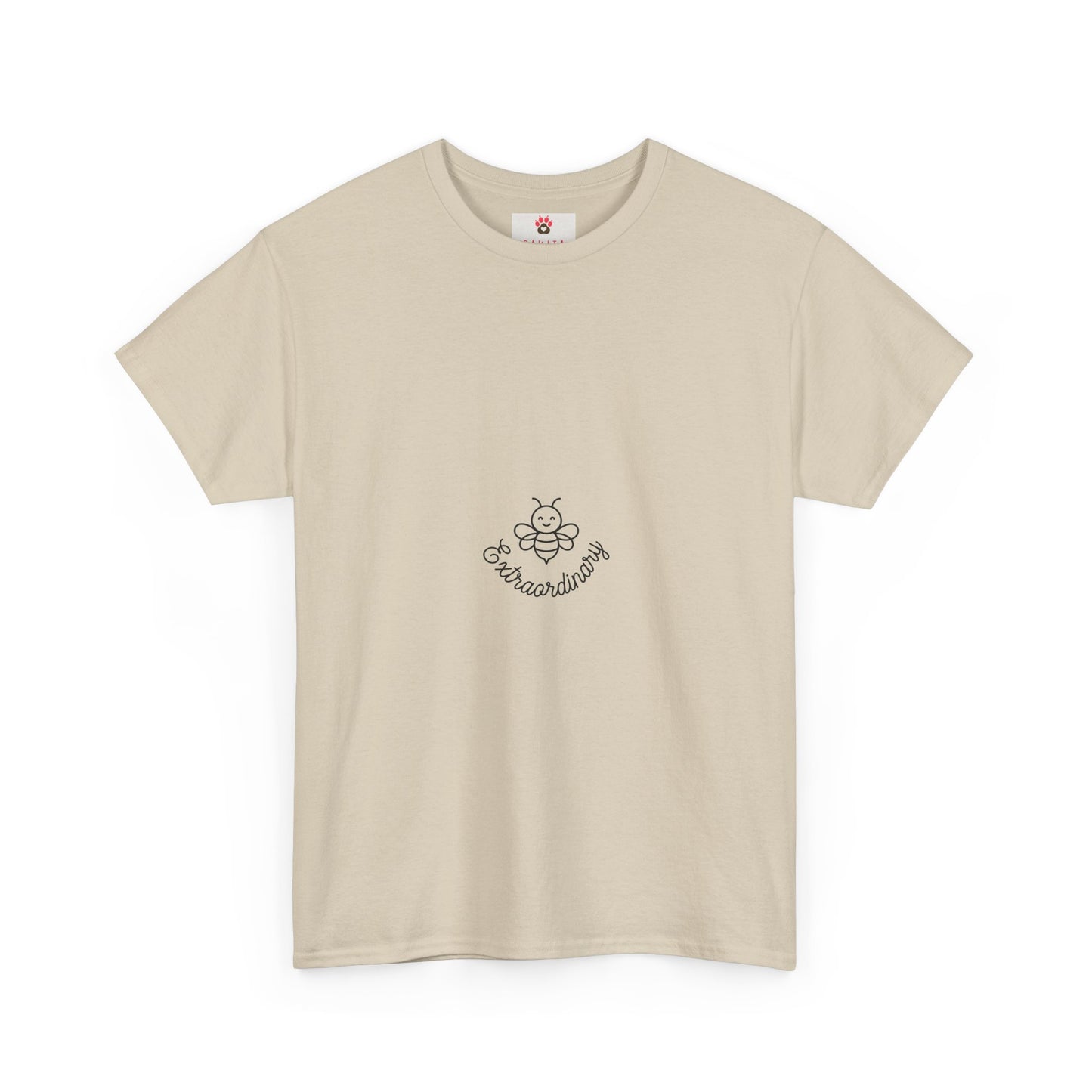 Bee With Words "Beekeeper" White Tee — Minimal Embroidered Bee Graphic Shirt