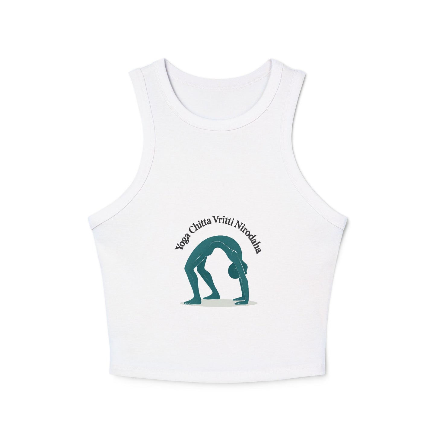 Yoga Tank Top — 'Yoga Is My Meditation' Racerback Crop with Back Quote