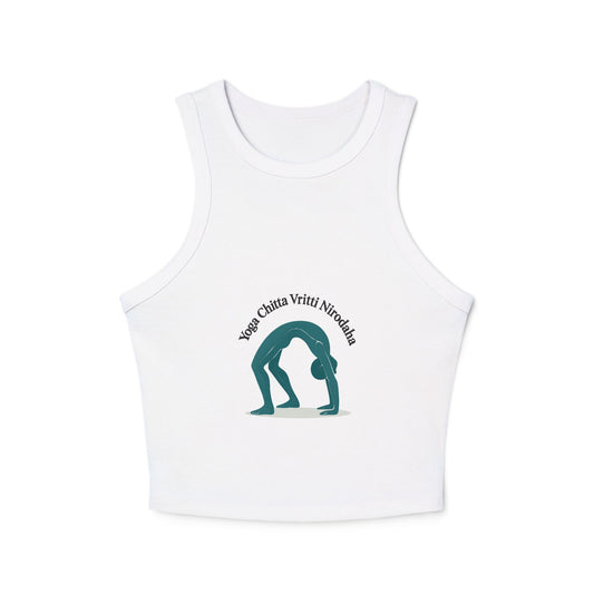 Yoga Tank Top — 'Yoga Is My Meditation' Racerback Crop with Back Quote