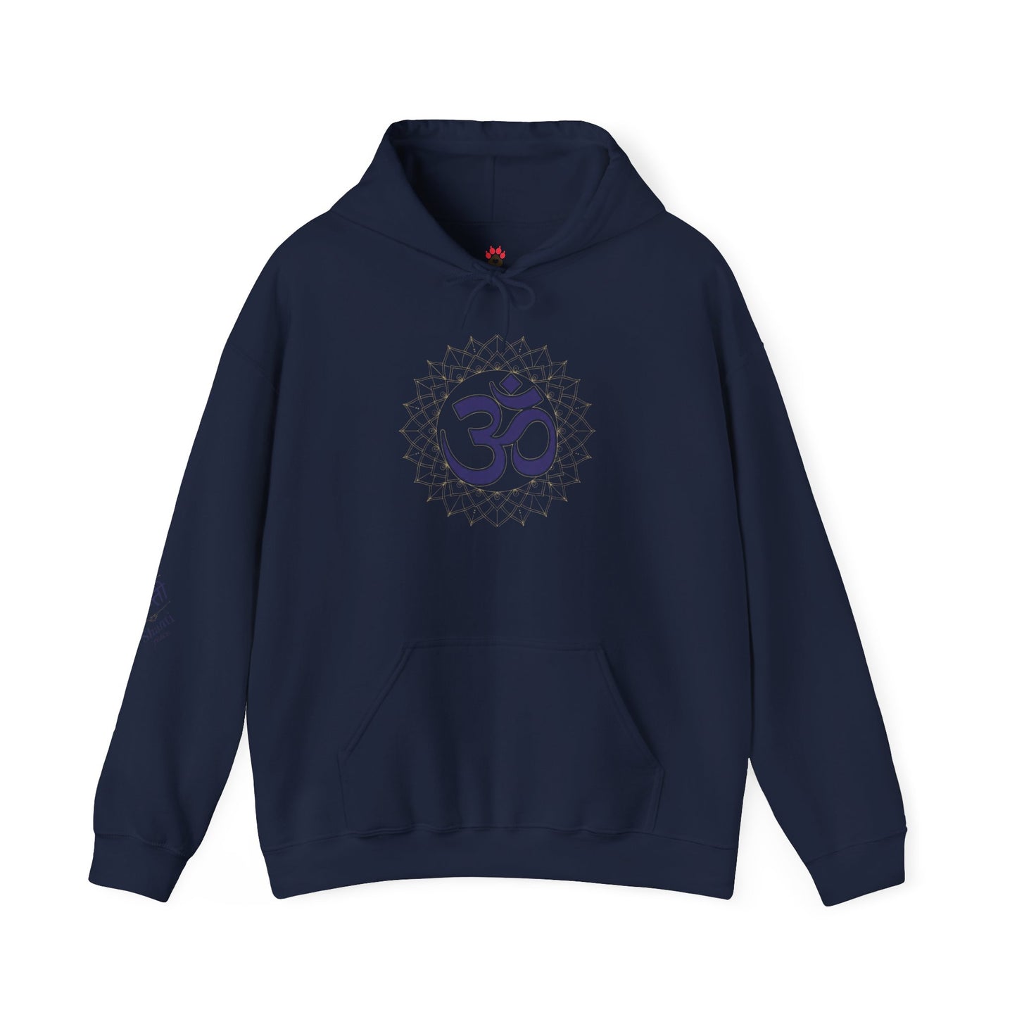 OM Symbol Hoodie — Spiritual Yoga Hoodie with Sanskrit "Shanti" Sleeve Design