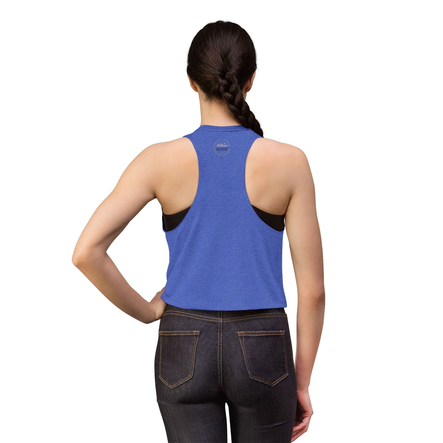 Meditation Tree Crop Top — "Imperfection is Reality" Spiritual Yoga Tank