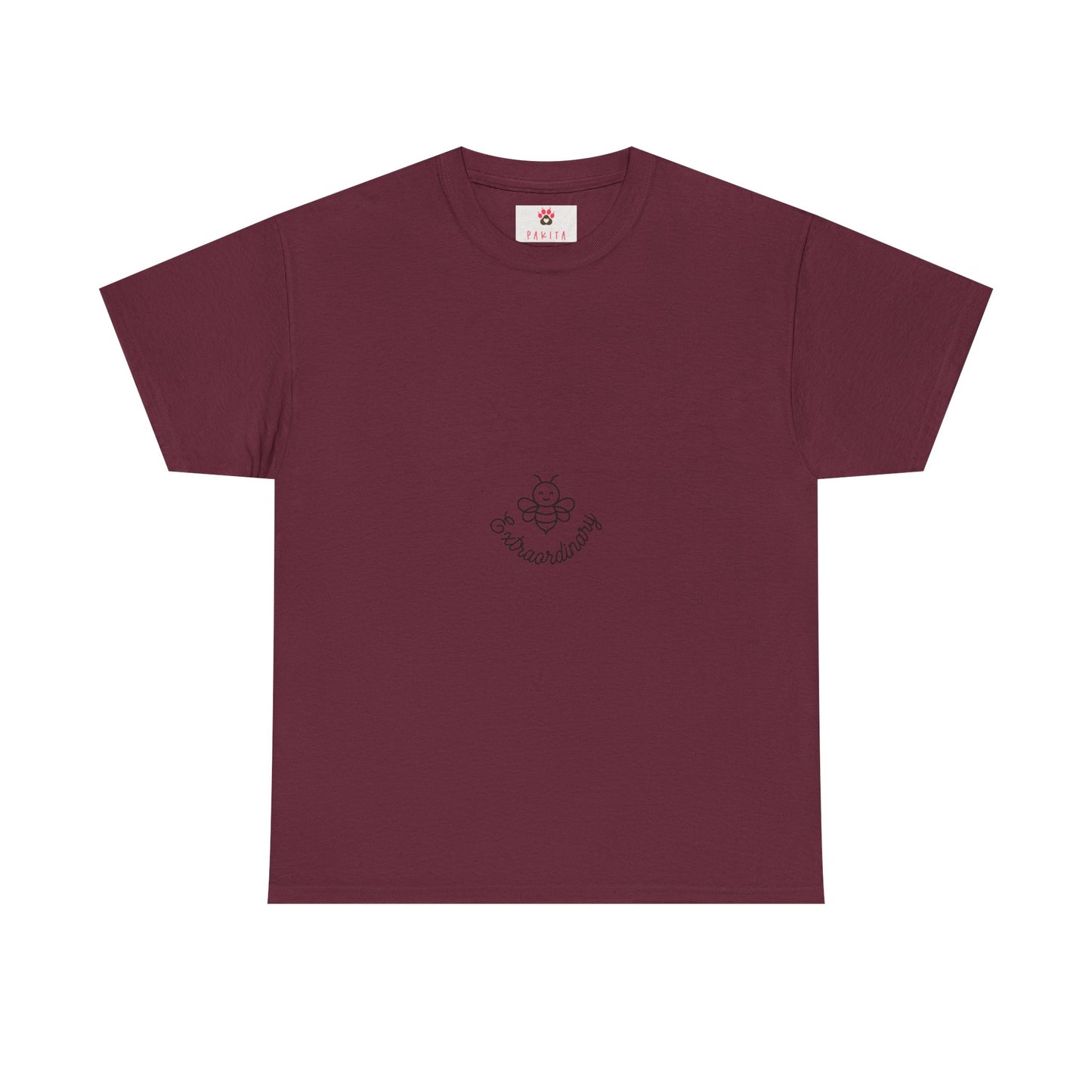 Bee With Words "Beekeeper" White Tee — Minimal Embroidered Bee Graphic Shirt