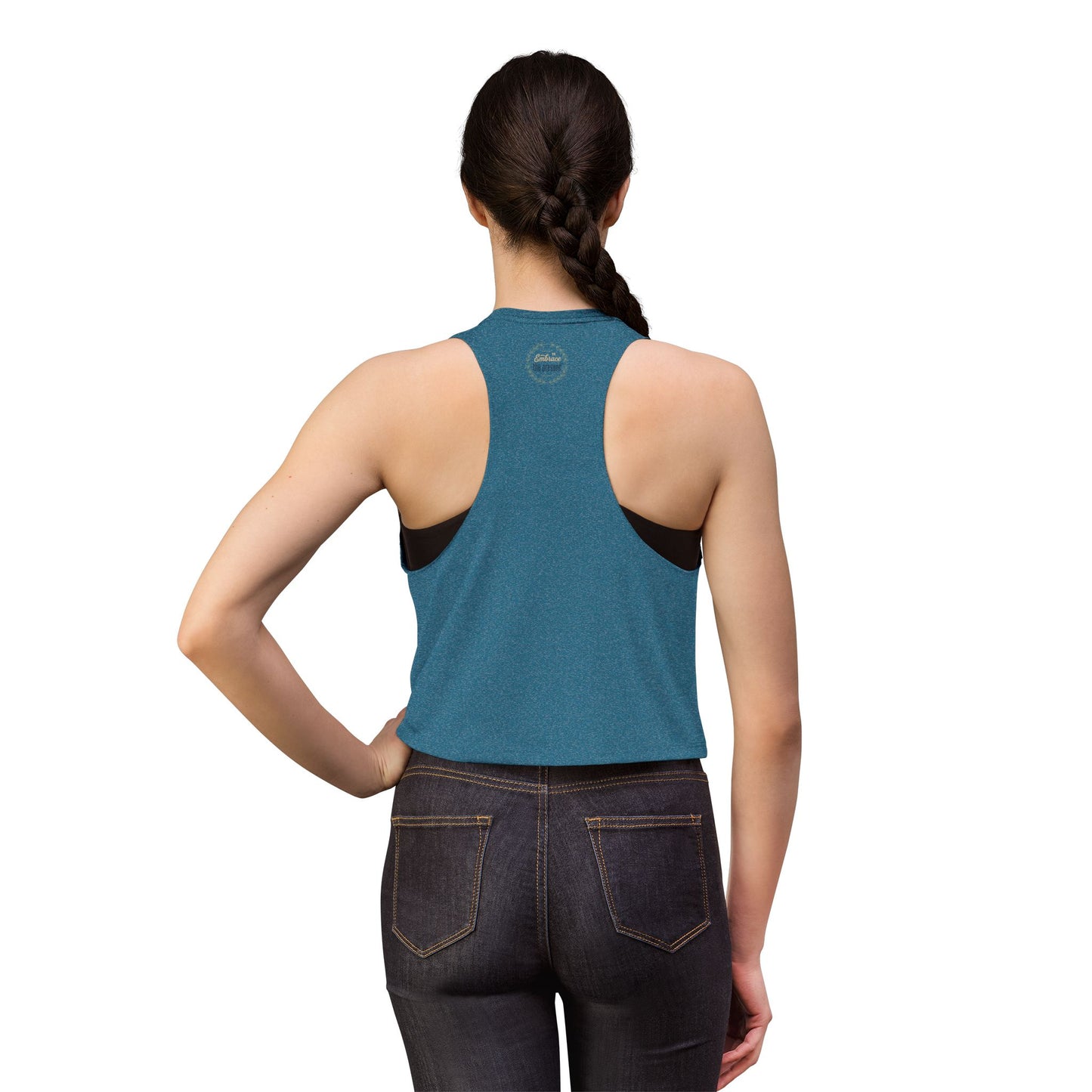 Meditation Tree Crop Top — "Imperfection is Reality" Spiritual Yoga Tank