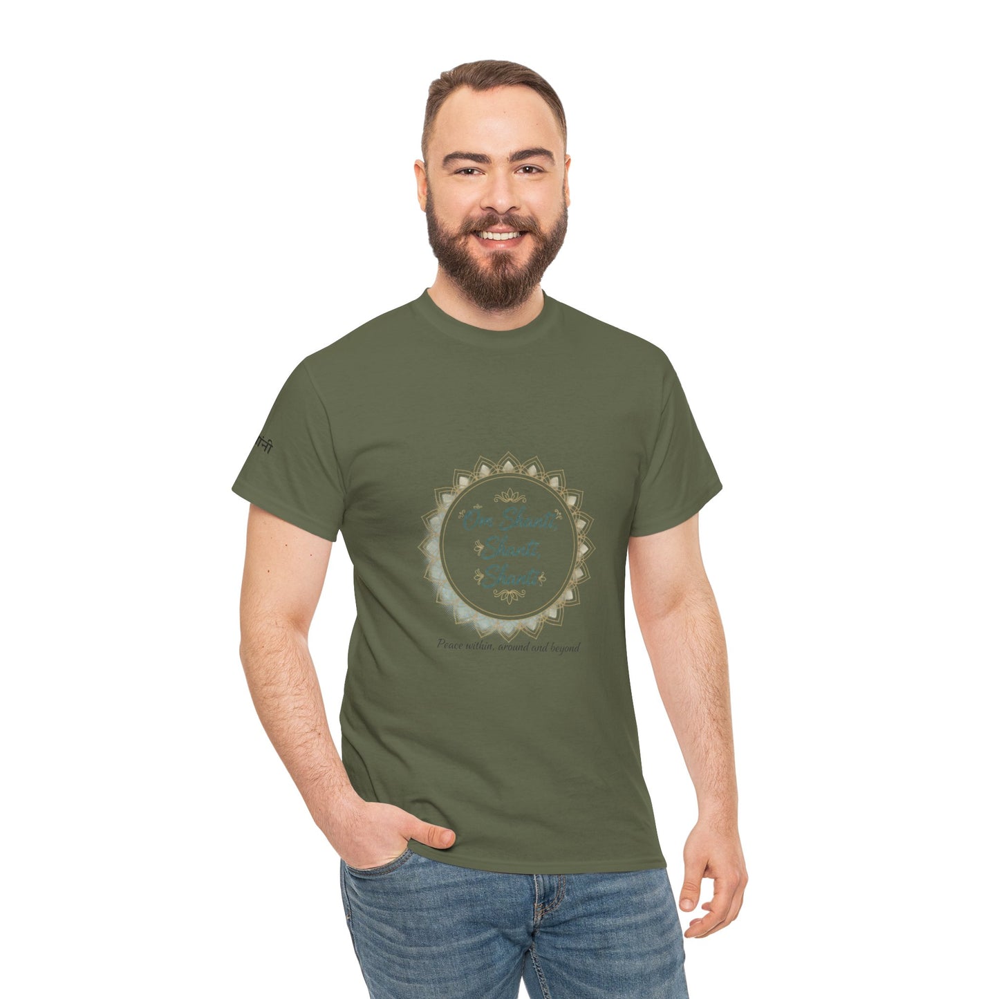 Chant Circle T‑Shirt – "Om Shanti, Shanti, Shanti" Peace Tee
