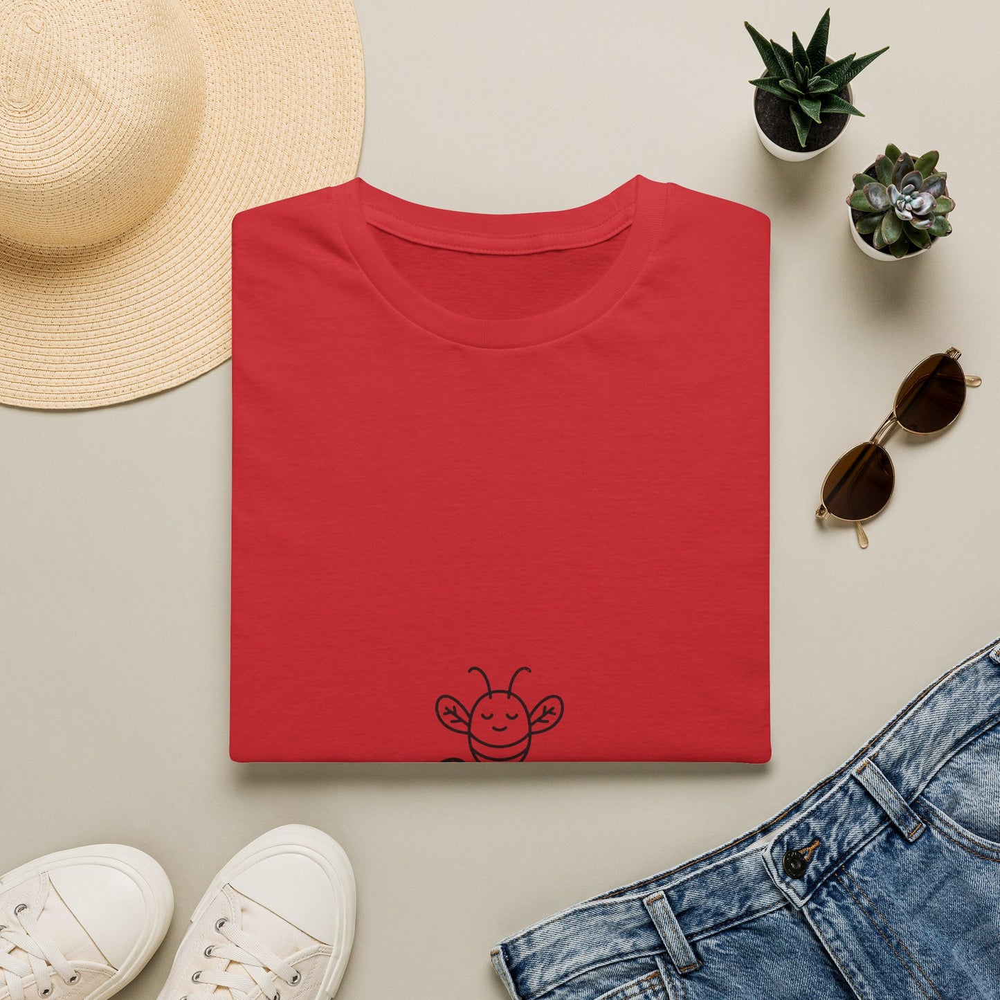 Cute Bee Pocket T‑Shirt — Minimalist 'Pollinator' Graphic Tee