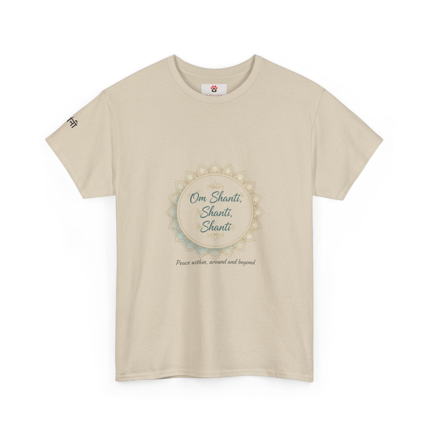 Chant Circle T‑Shirt – "Om Shanti, Shanti, Shanti" Peace Tee
