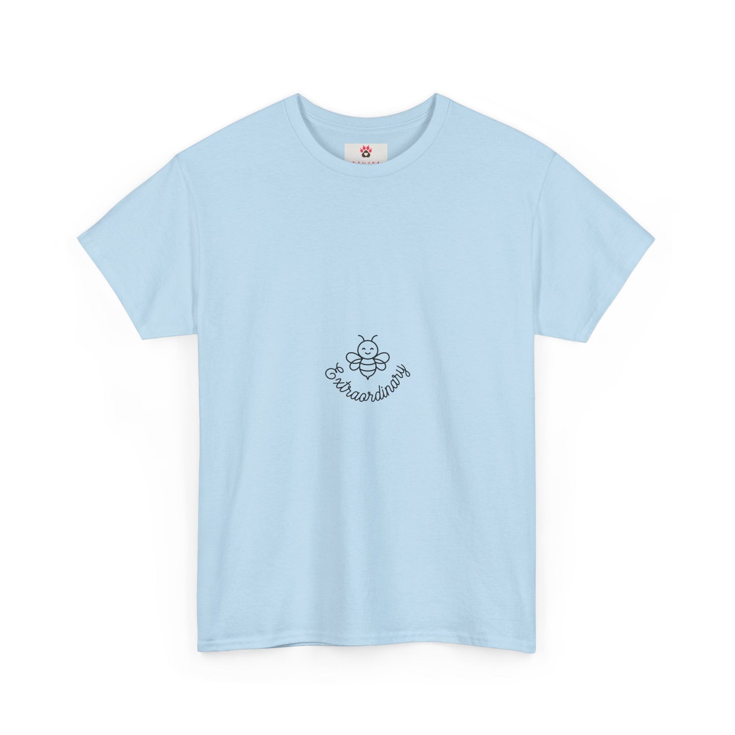 Bee With Words "Beekeeper" White Tee — Minimal Embroidered Bee Graphic Shirt