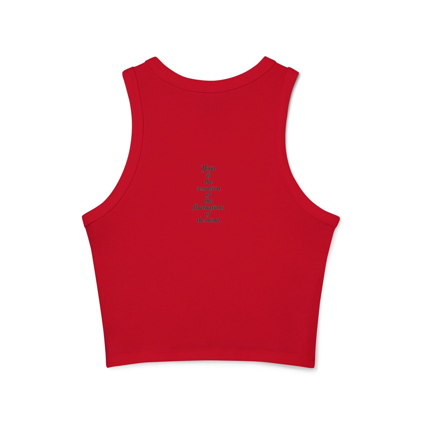 Yoga Tank Top — 'Yoga Is My Meditation' Racerback Crop with Back Quote