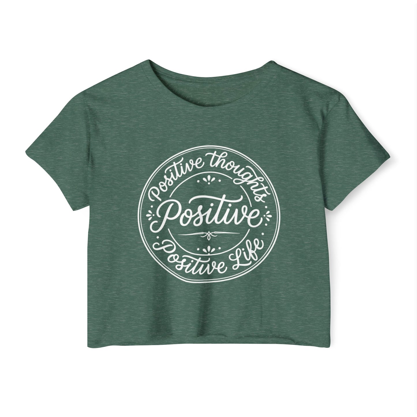 Positive Life Crop Top — Women's Festival Graphic Tee