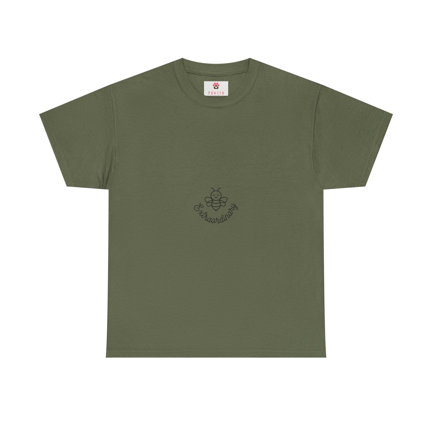 Bee With Words "Beekeeper" White Tee — Minimal Embroidered Bee Graphic Shirt