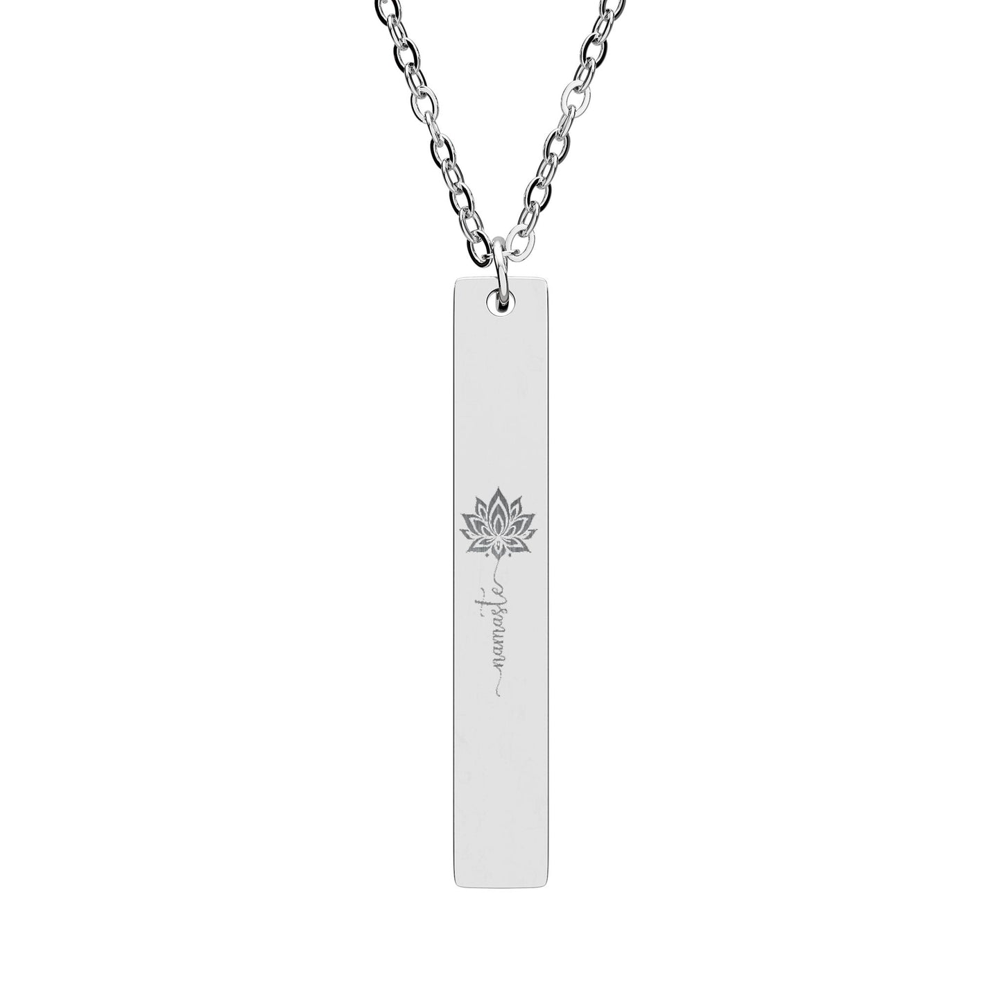 Namaste Lotus Pendant Necklace – Stainless Steel