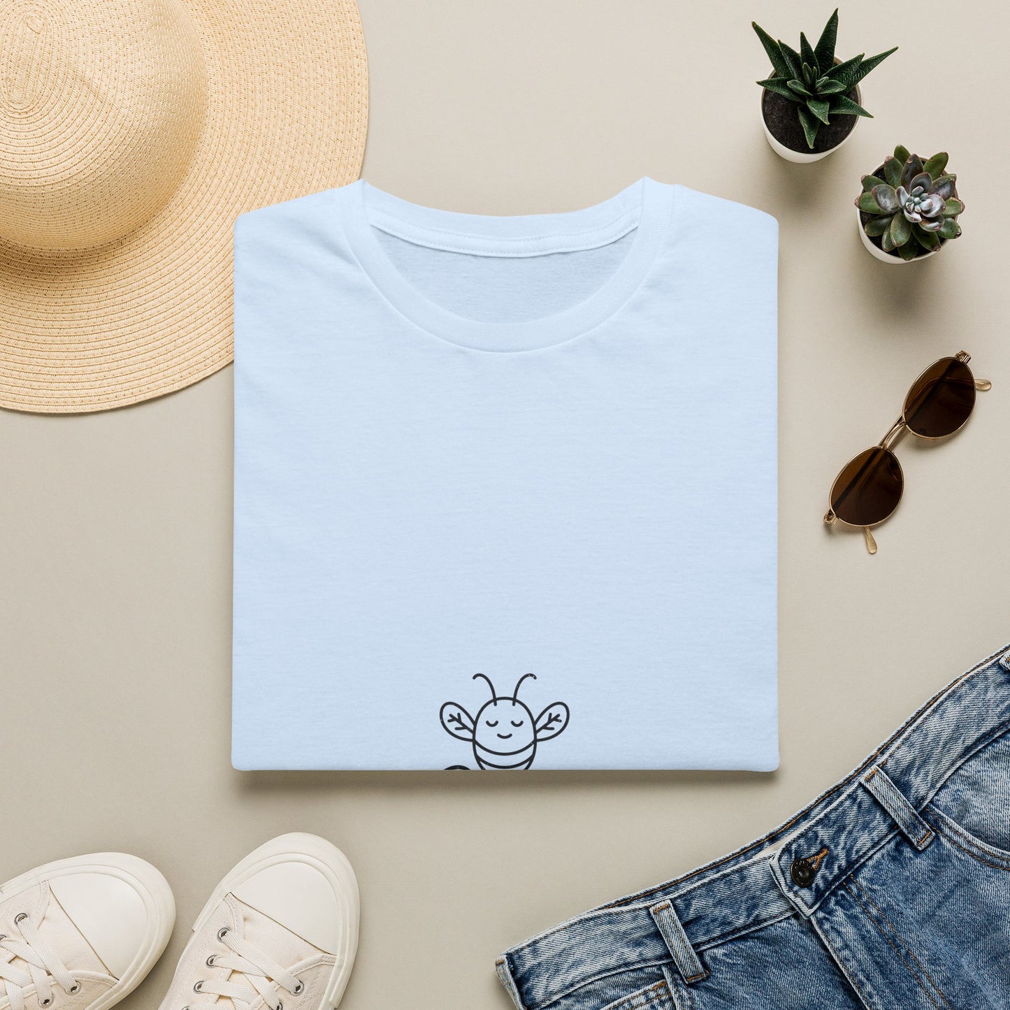 Cute Bee Pocket T‑Shirt — Minimalist 'Pollinator' Graphic Tee