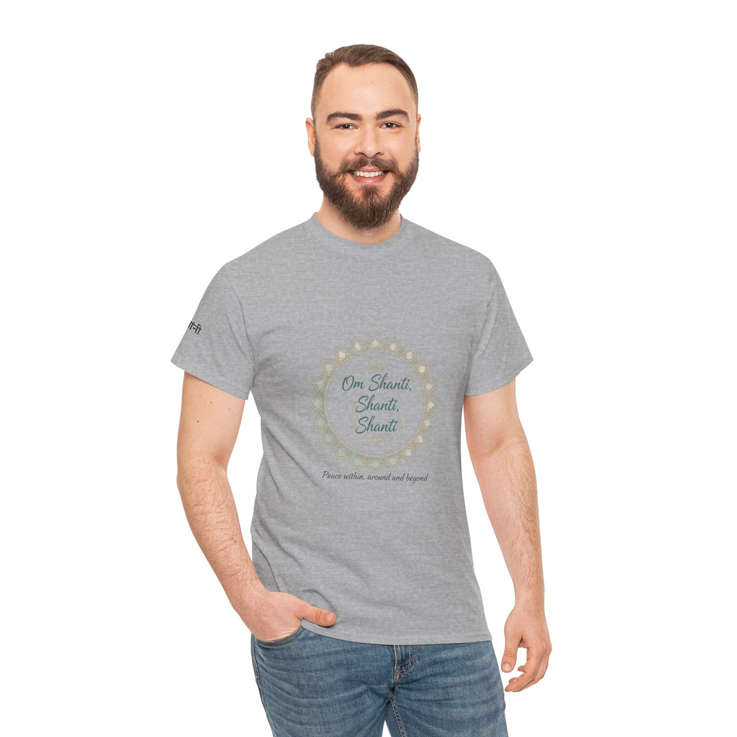 Chant Circle T‑Shirt – "Om Shanti, Shanti, Shanti" Peace Tee