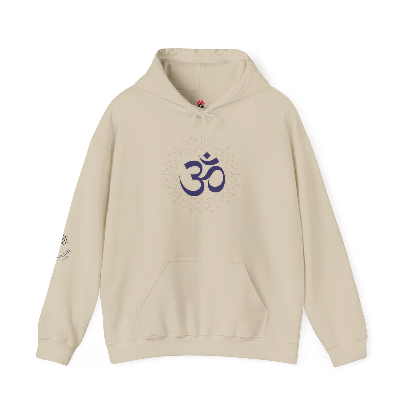 OM Symbol Hoodie — Spiritual Yoga Hoodie with Sanskrit "Shanti" Sleeve Design