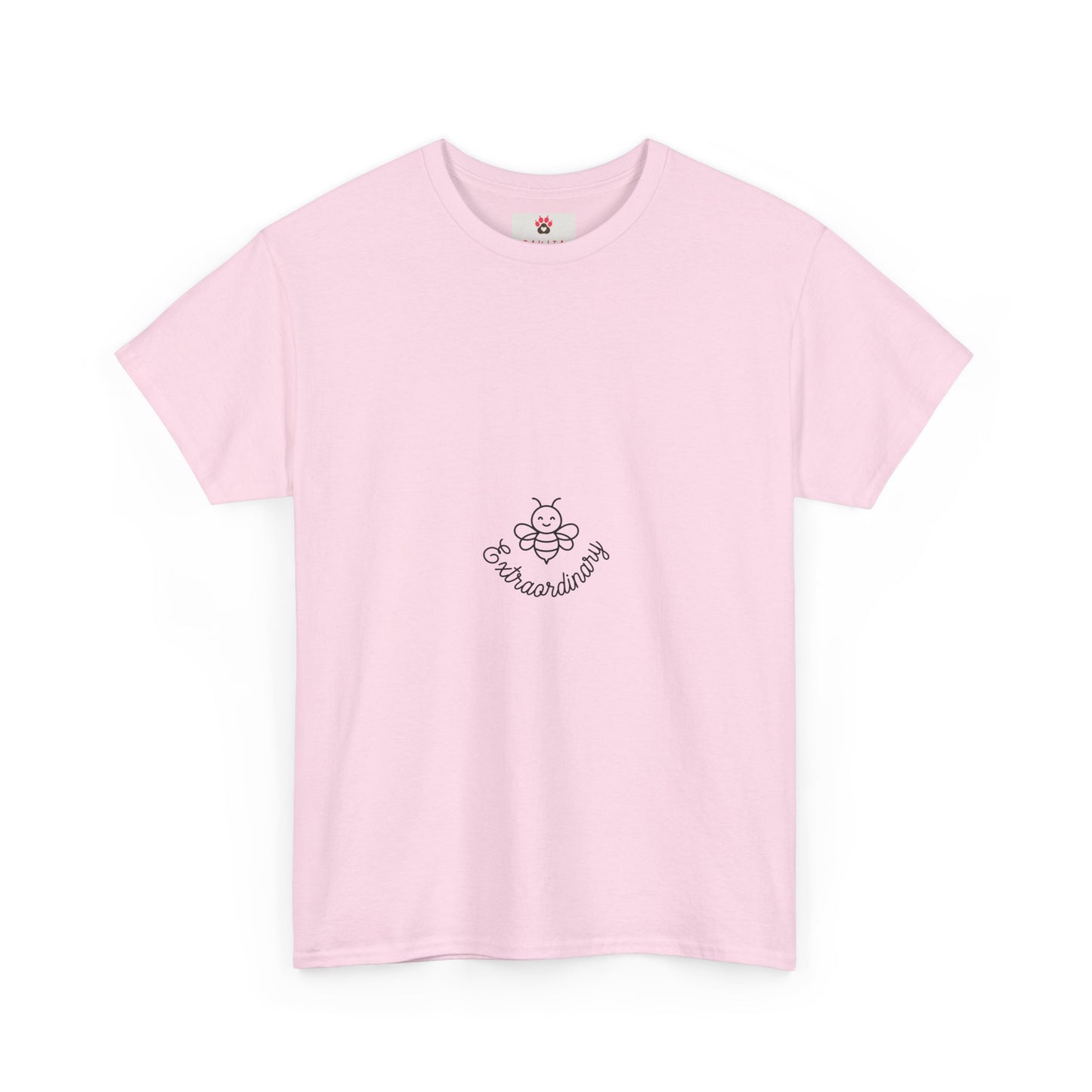 Bee With Words "Beekeeper" White Tee — Minimal Embroidered Bee Graphic Shirt