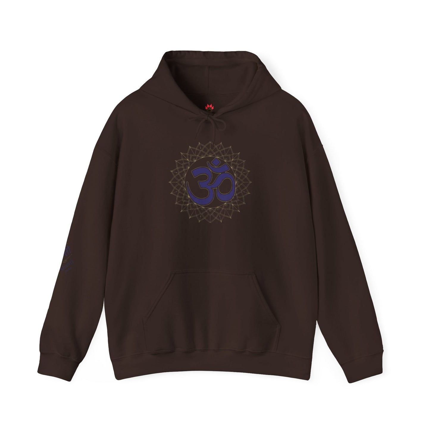 OM Symbol Hoodie — Spiritual Yoga Hoodie with Sanskrit "Shanti" Sleeve Design