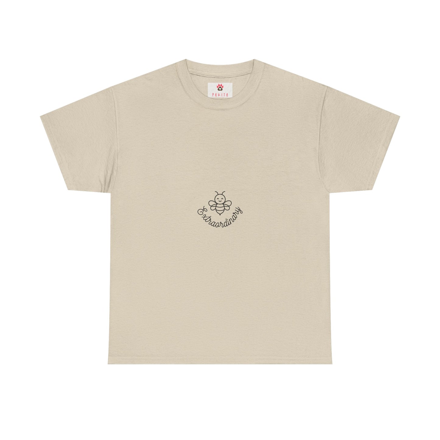 Bee With Words "Beekeeper" White Tee — Minimal Embroidered Bee Graphic Shirt