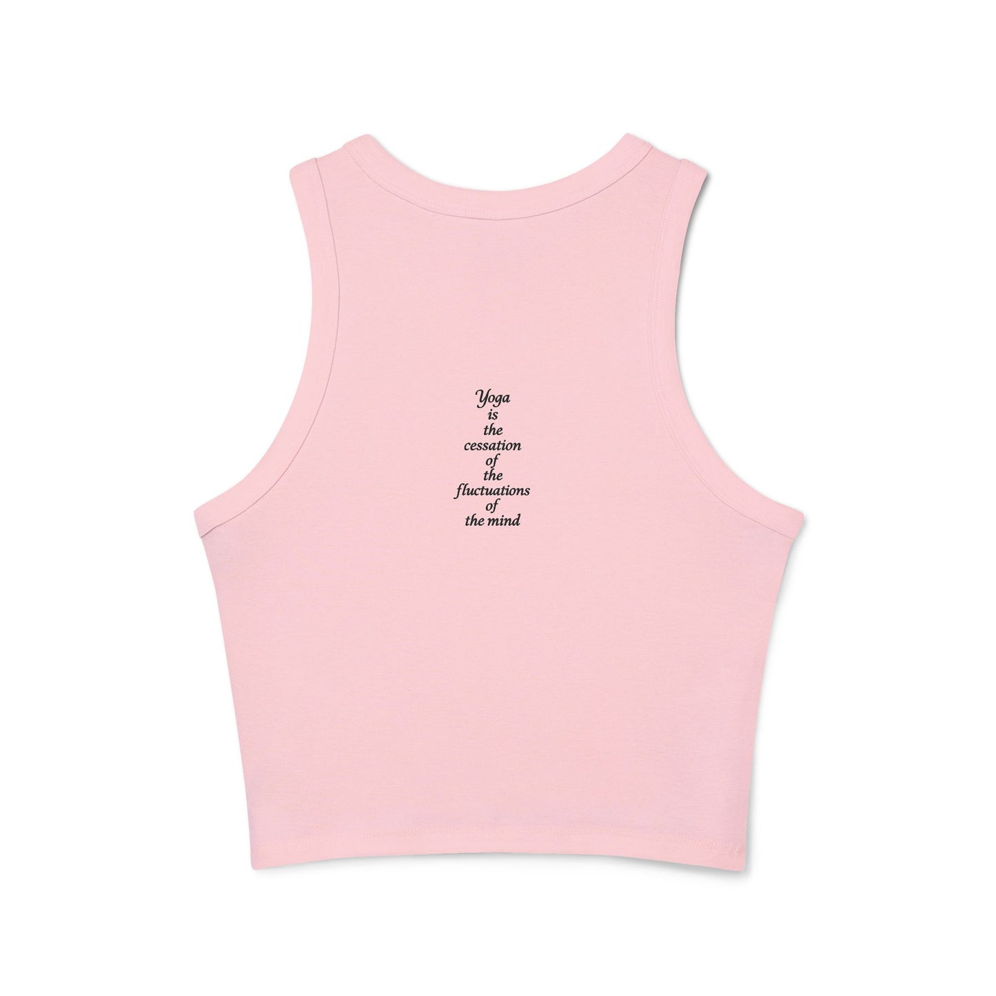 Yoga Tank Top — 'Yoga Is My Meditation' Racerback Crop with Back Quote
