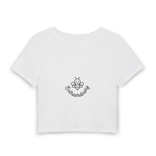 Baby Tee — Sweet Bee "Granddaughter" Graphic Crop Top