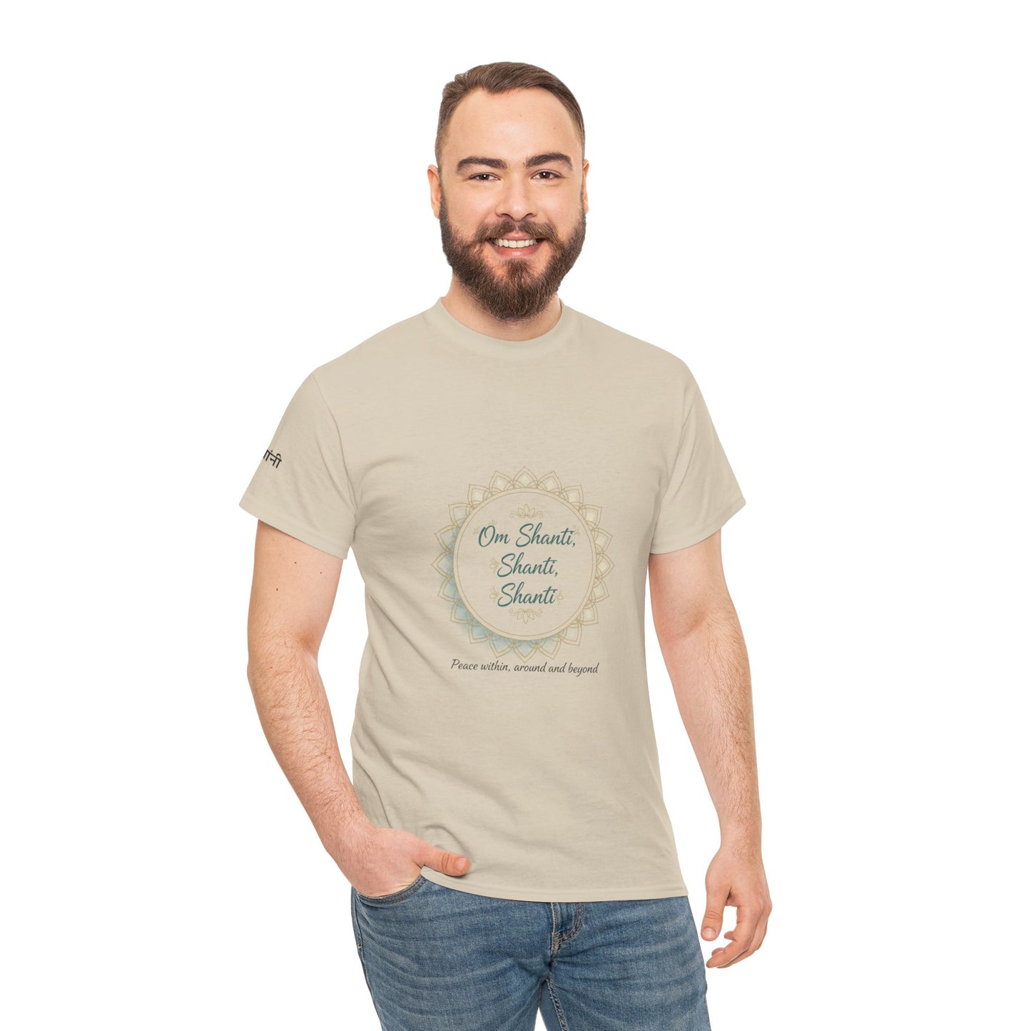 Chant Circle T‑Shirt – "Om Shanti, Shanti, Shanti" Peace Tee