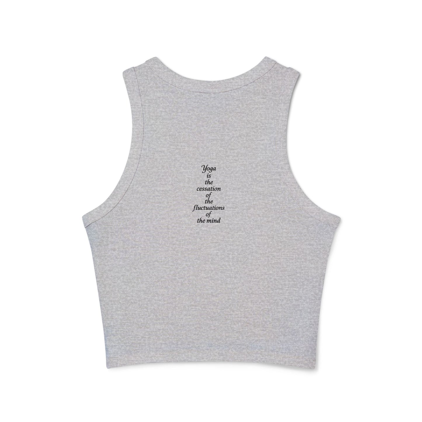 Yoga Tank Top — 'Yoga Is My Meditation' Racerback Crop with Back Quote