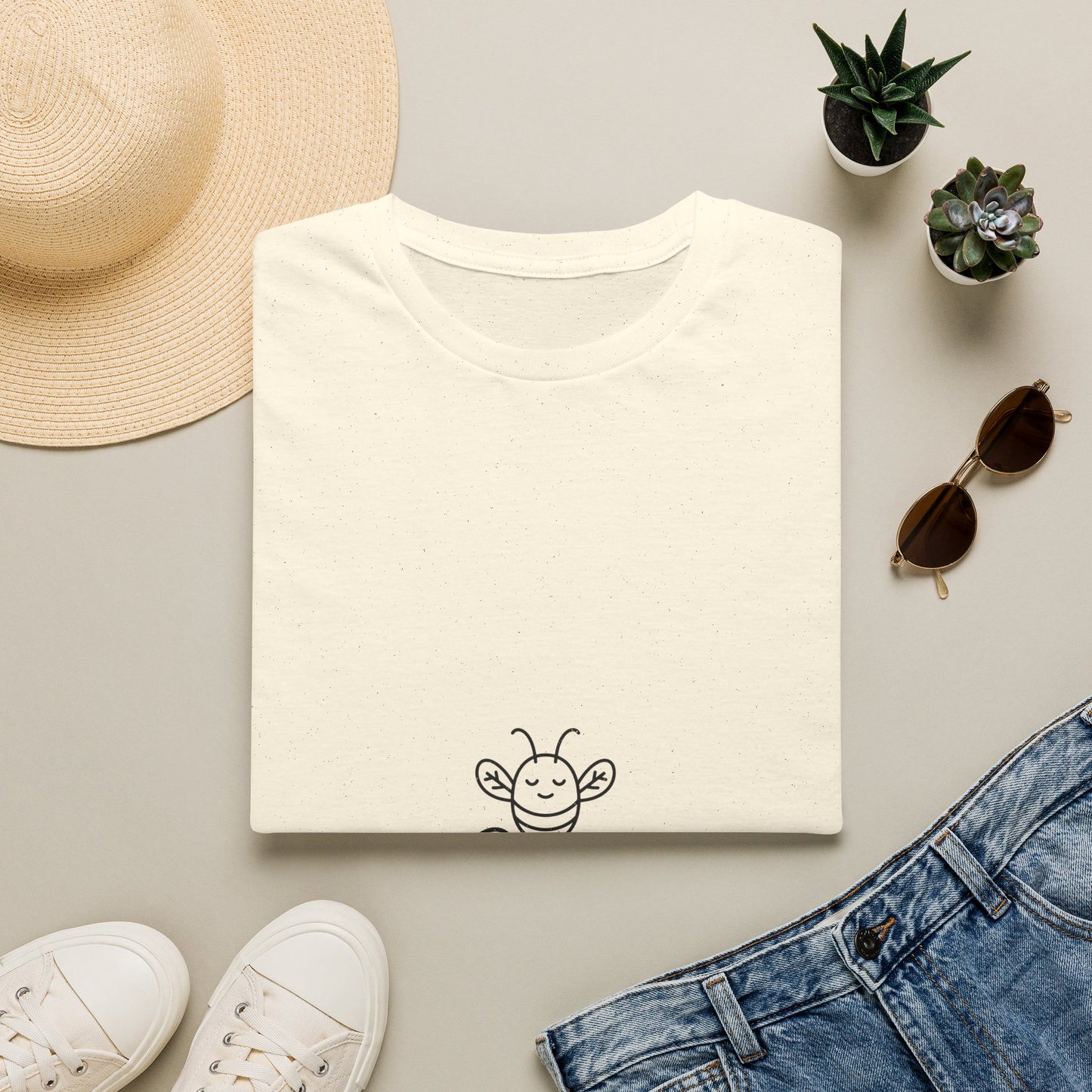 Cute Bee Pocket T‑Shirt — Minimalist 'Pollinator' Graphic Tee