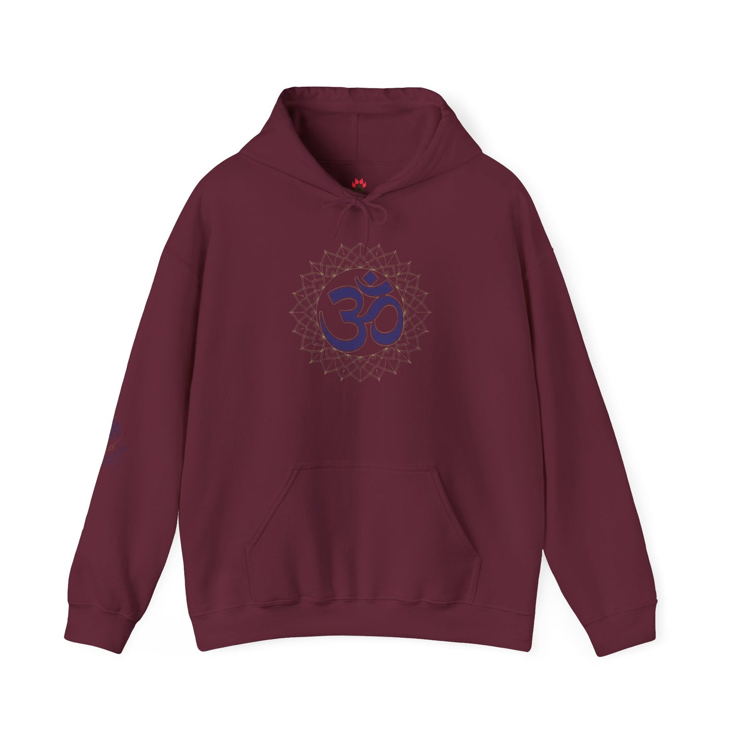 OM Symbol Hoodie — Spiritual Yoga Hoodie with Sanskrit "Shanti" Sleeve Design