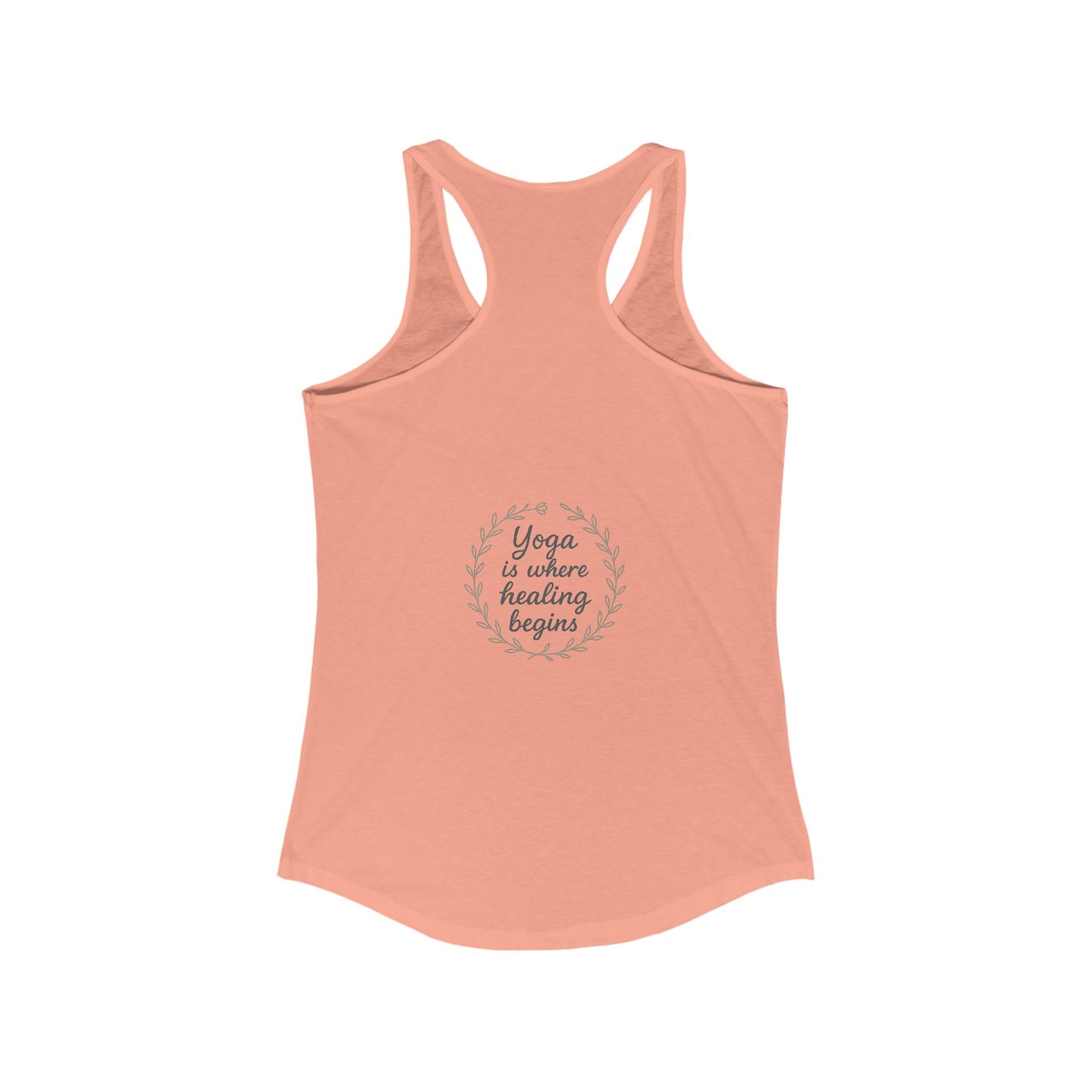Zen Yoga Racerback Tank, Women's Workout Top, Relaxation Apparel, Gift for Yogis, Casual Summer Tank, Fitness Clothing