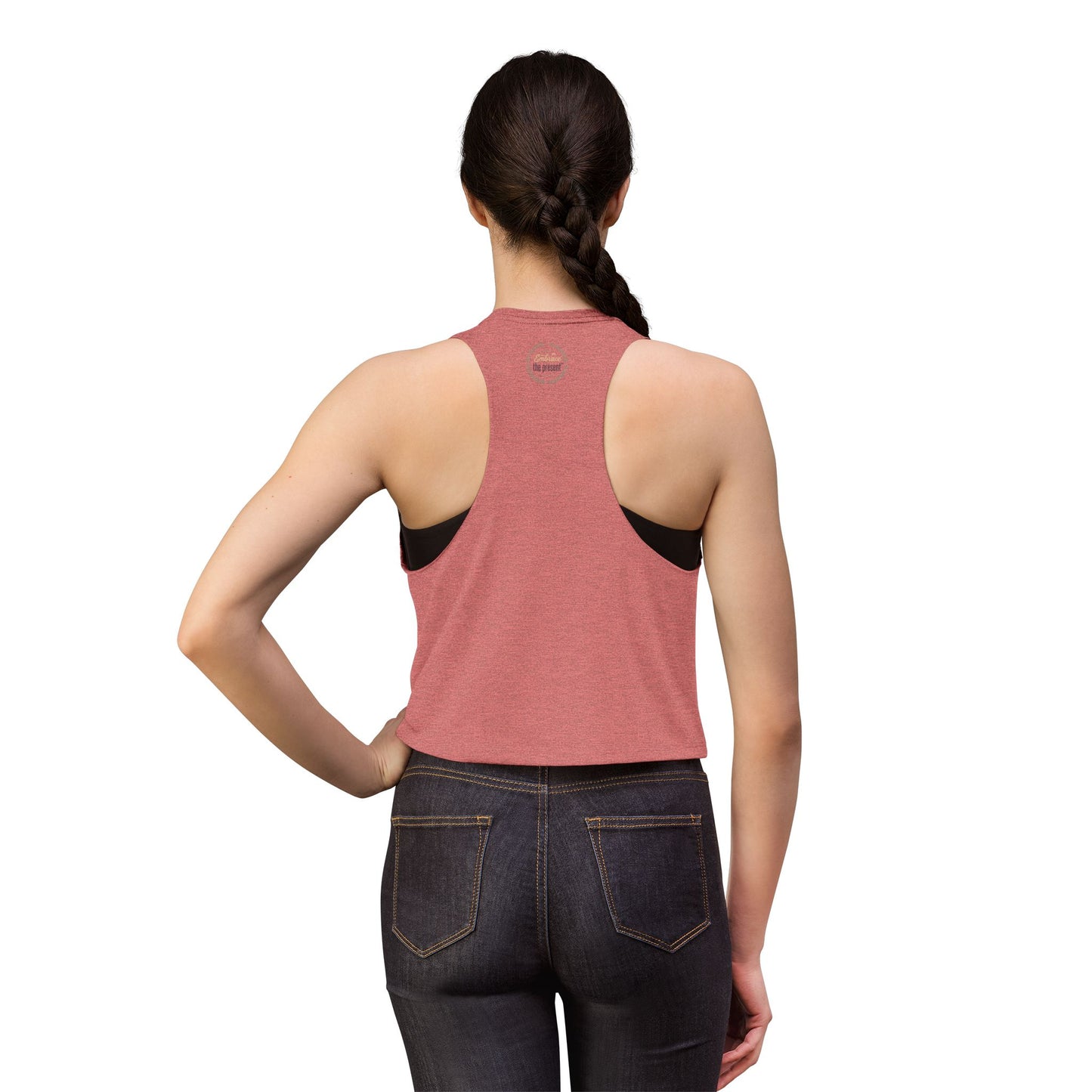 Meditation Tree Crop Top — "Imperfection is Reality" Spiritual Yoga Tank