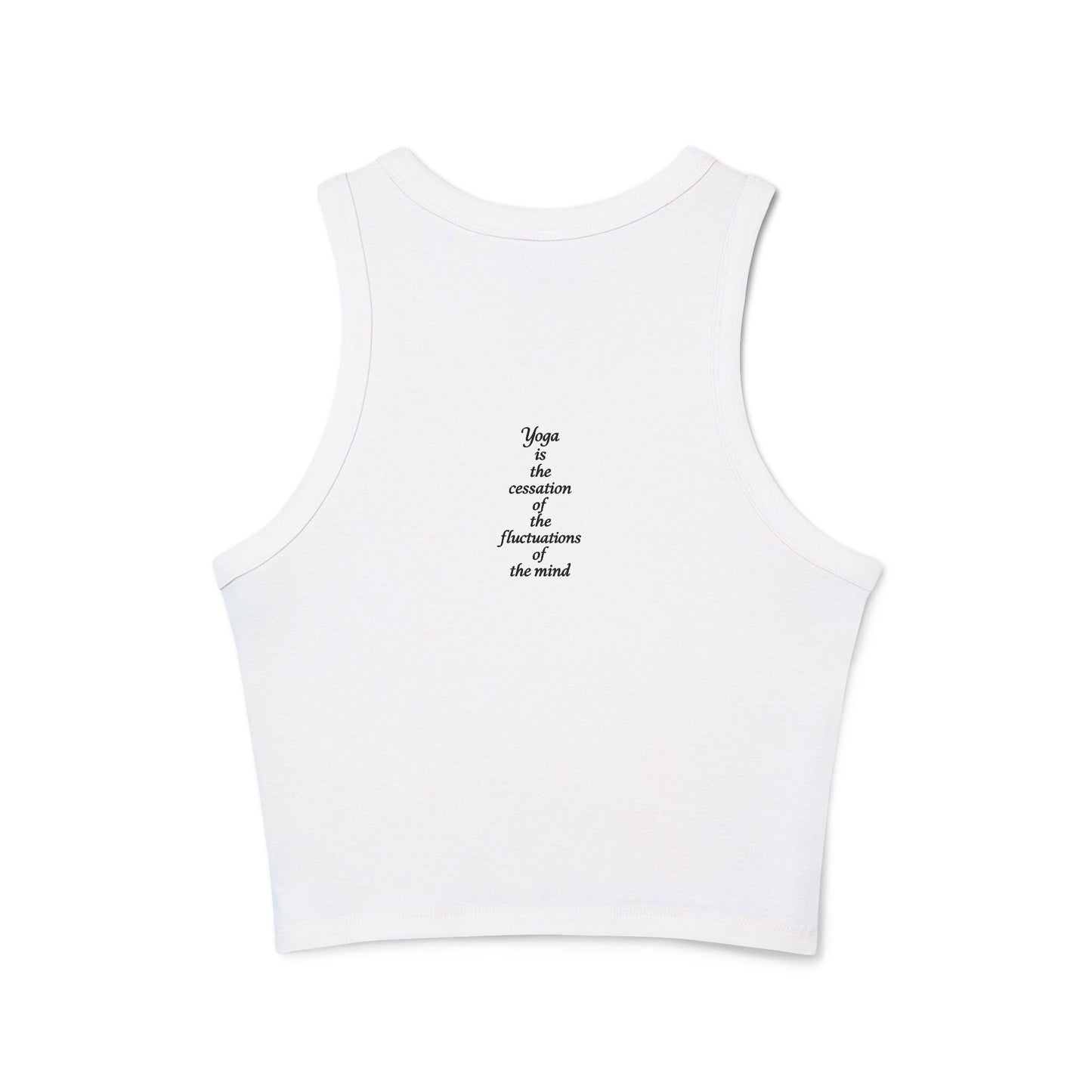 Yoga Tank Top — 'Yoga Is My Meditation' Racerback Crop with Back Quote