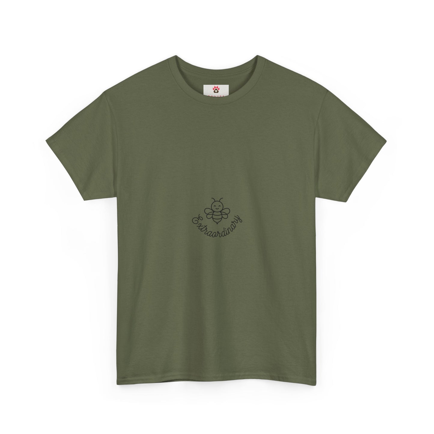 Bee With Words "Beekeeper" White Tee — Minimal Embroidered Bee Graphic Shirt