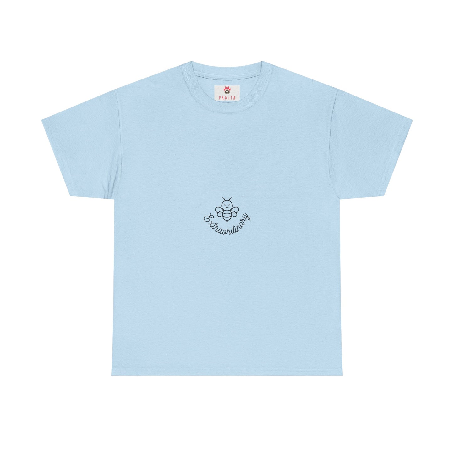 Bee With Words "Beekeeper" White Tee — Minimal Embroidered Bee Graphic Shirt